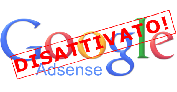 Account google adsense disattivato
